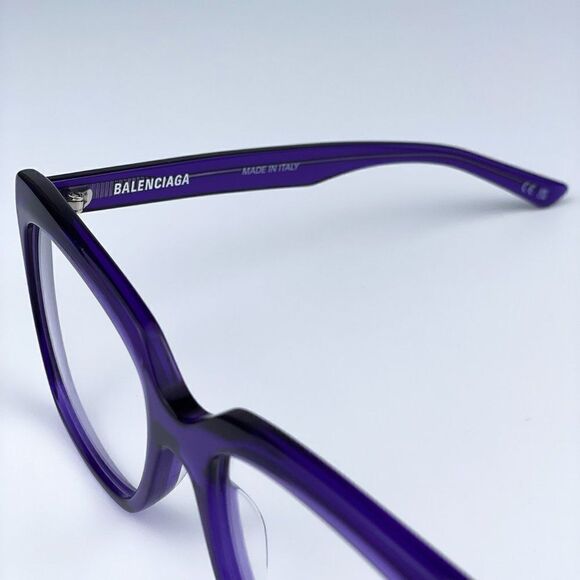 SALE! NEW Balenciaga BB0062O 003 Violet Logo Square Women Eyeglasses main image 11